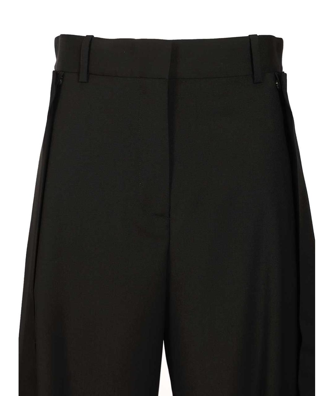 LOEWE Черные шерстяные прямые брюки, фото 4