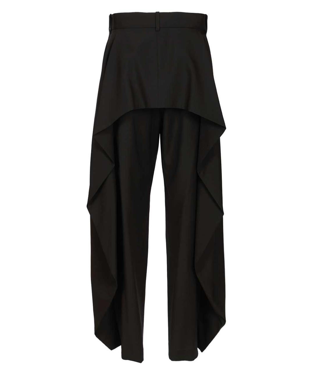 LOEWE Черные шерстяные прямые брюки, фото 2