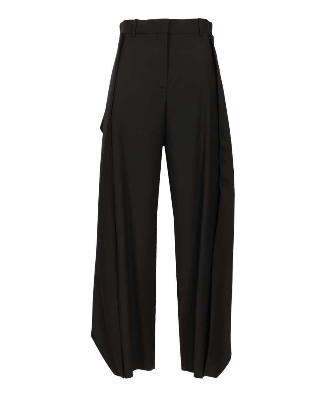 LOEWE Черные шерстяные прямые брюки, фото 1