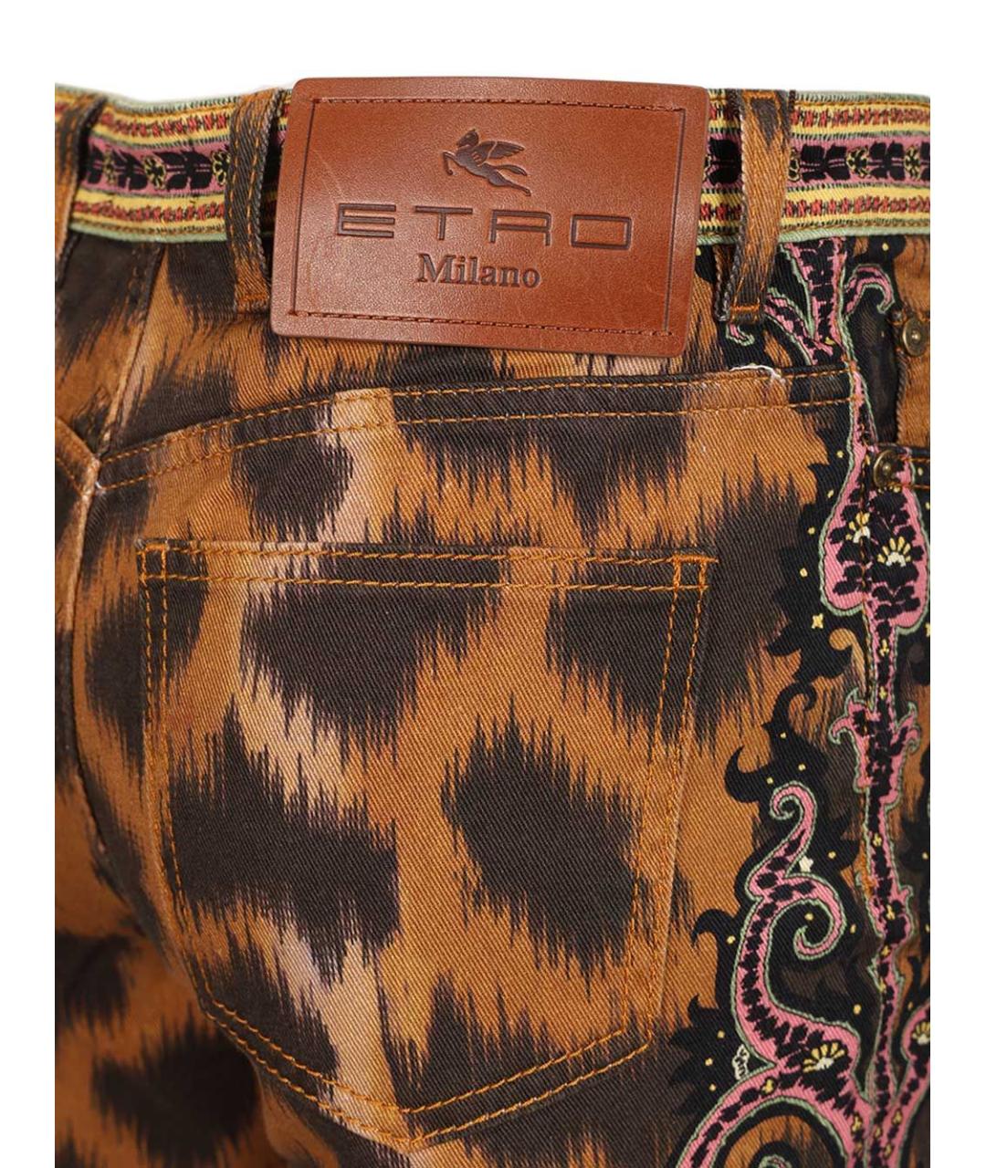 ETRO Мульти хлопко-эластановые прямые джинсы, фото 5