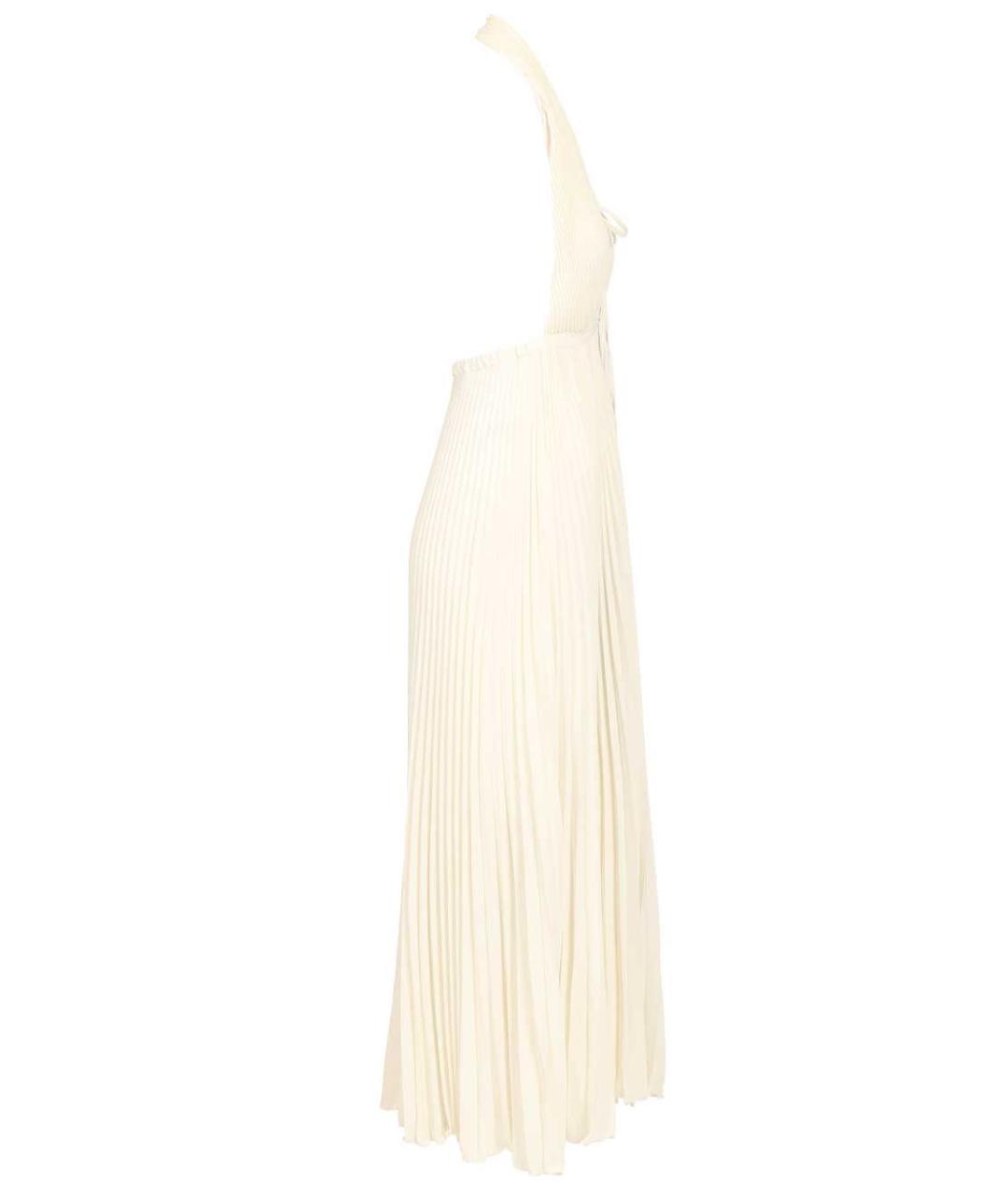 RAQUEL DINIZ Бежевое полиэстеровое повседневное платье, фото 3