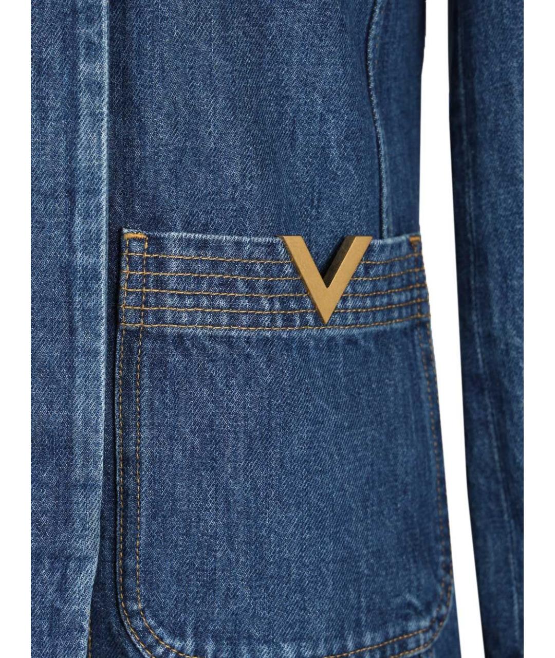 VALENTINO Синяя хлопковая куртка, фото 5