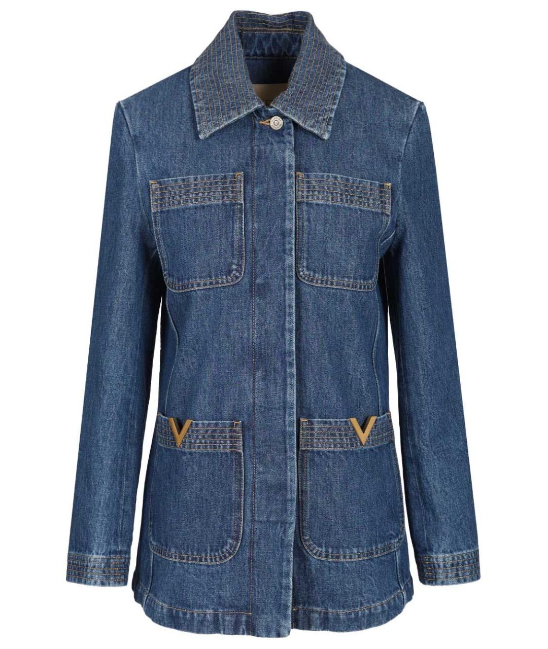 VALENTINO Синяя хлопковая куртка, фото 1