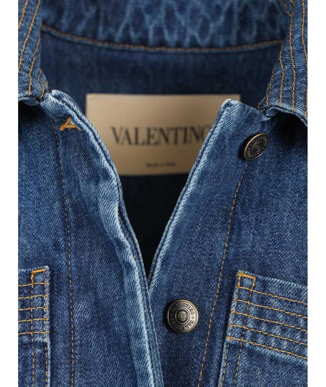 VALENTINO Синяя хлопковая куртка, фото 4