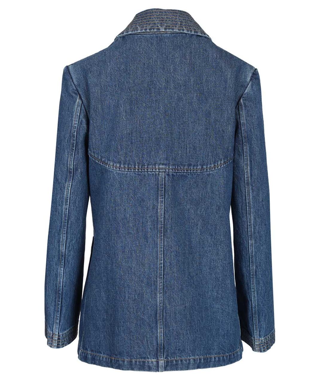 VALENTINO Синяя хлопковая куртка, фото 2