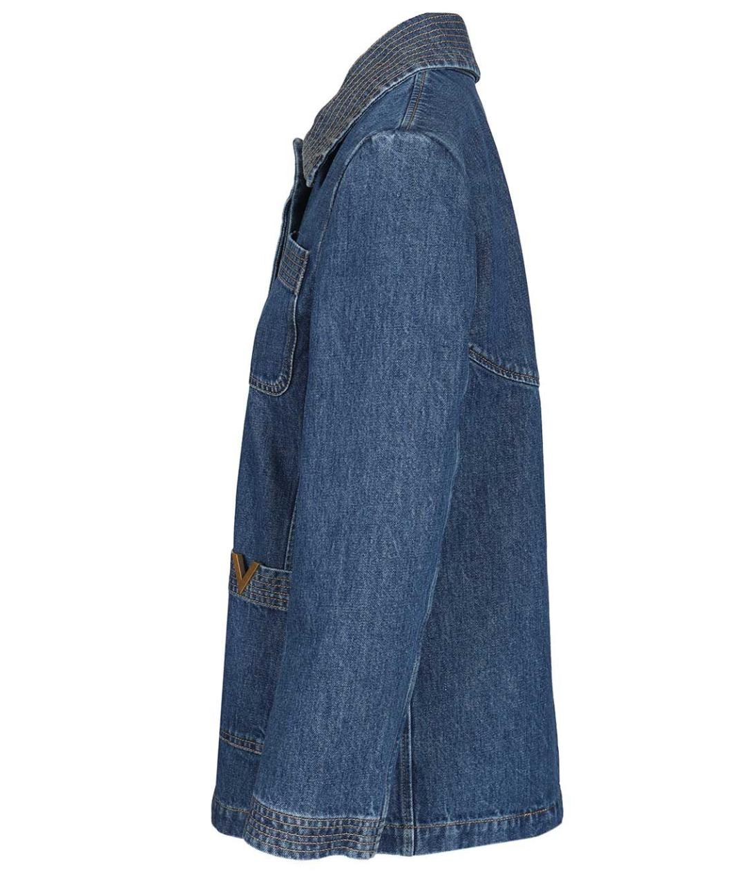 VALENTINO Синяя хлопковая куртка, фото 3