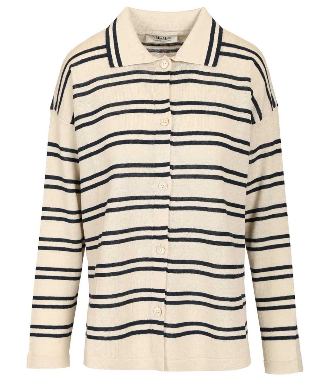 'S MAX MARA Бежевый льняной кардиган, фото 1