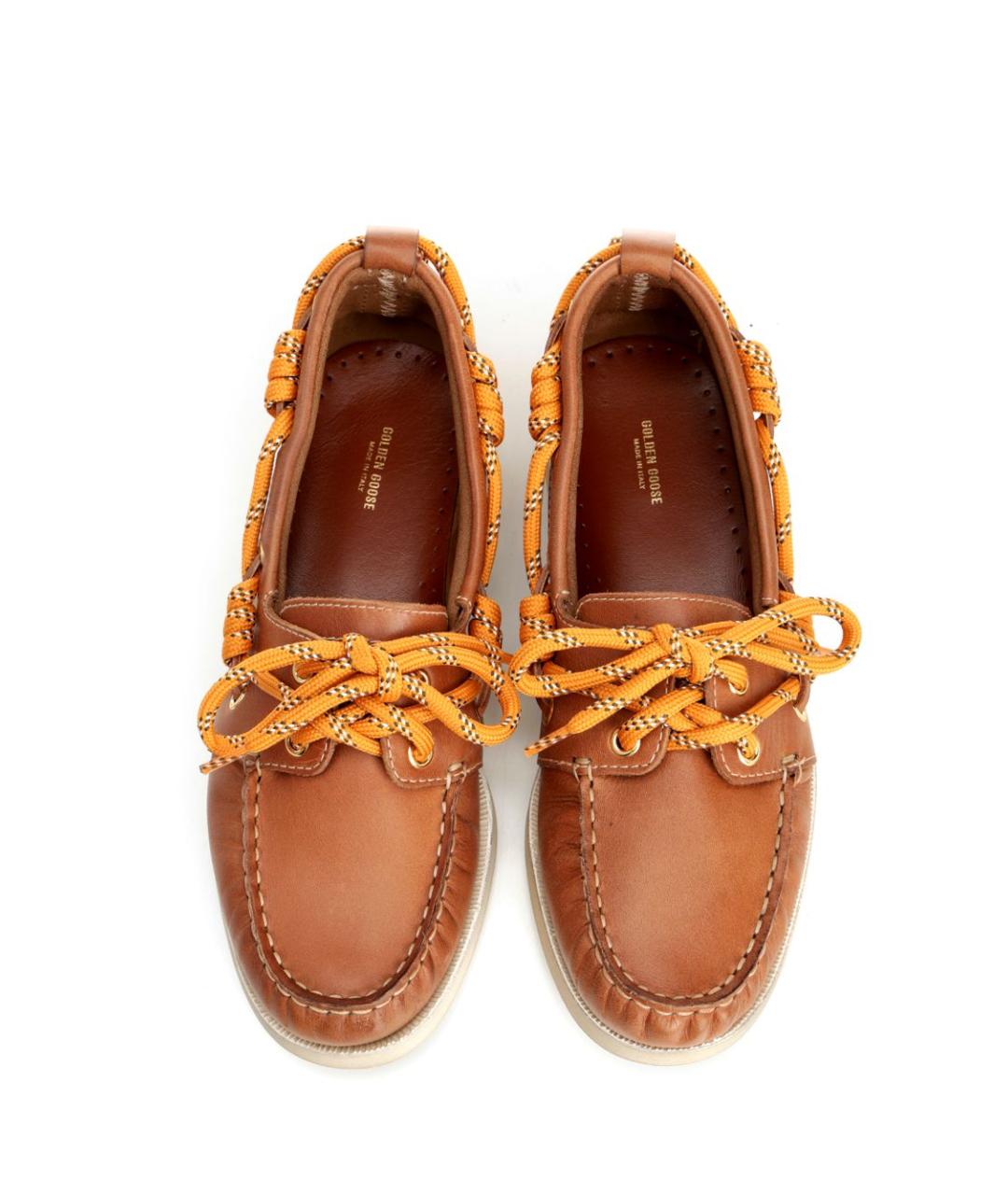 GOLDEN GOOSE DELUXE BRAND Коричневые кожаные мокасины, фото 5