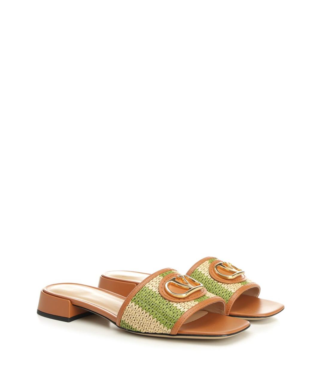 VALENTINO Зеленые шлепанцы, фото 2