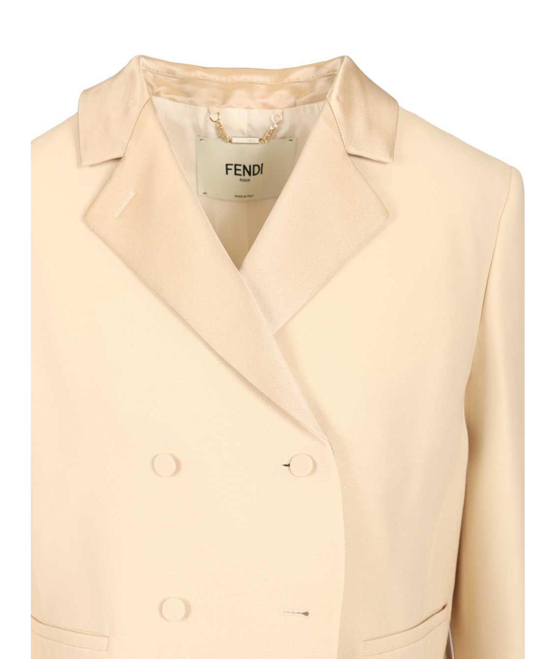 FENDI Розовый шерстяной жакет/пиджак, фото 4
