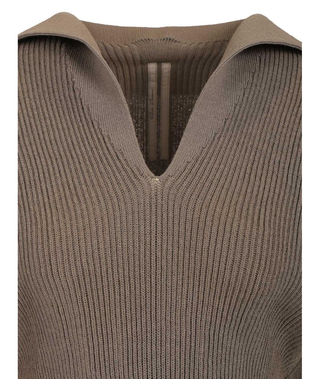 RICK OWENS Коричневый шерстяной джемпер / свитер, фото 4