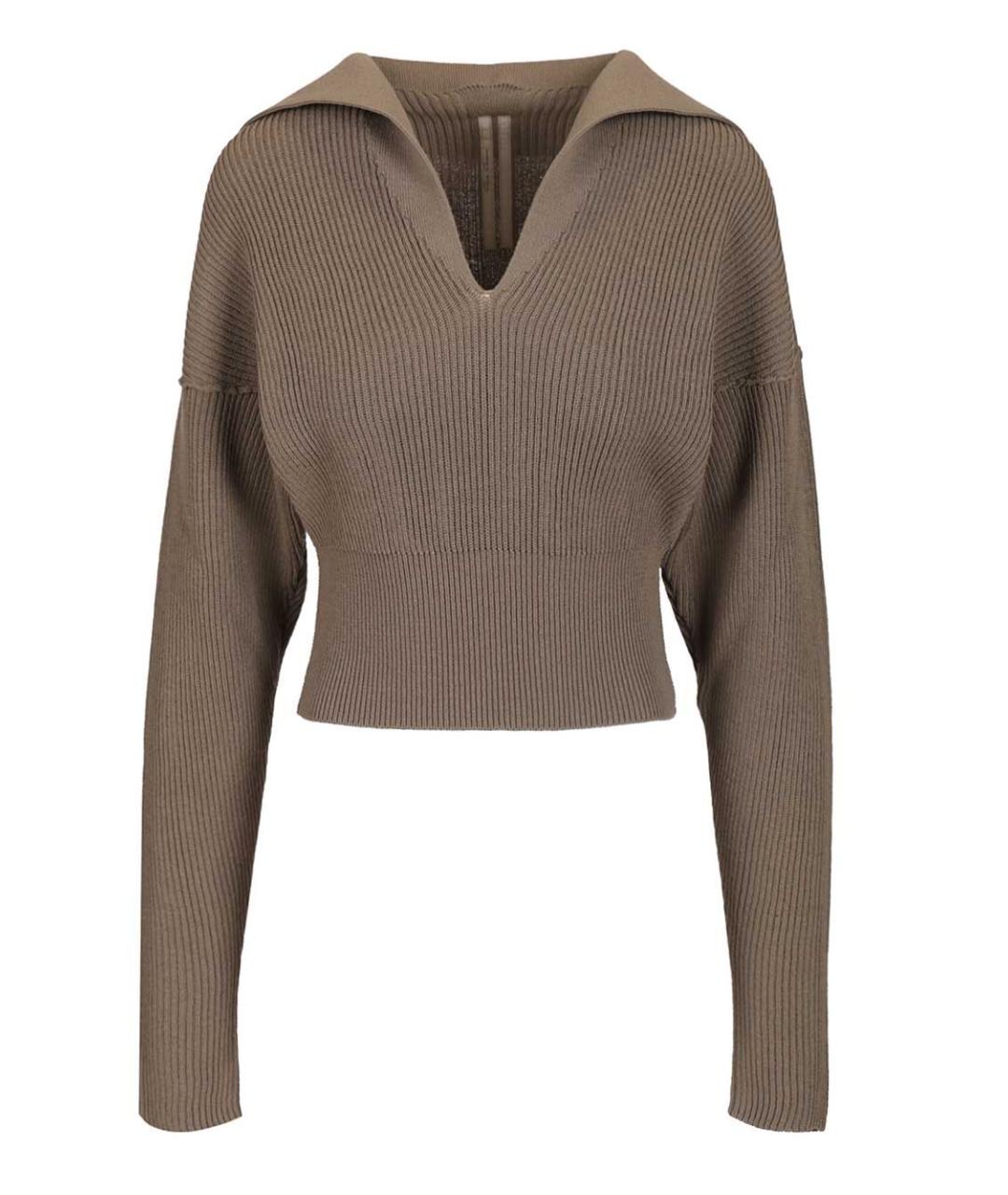 RICK OWENS Коричневый шерстяной джемпер / свитер, фото 1