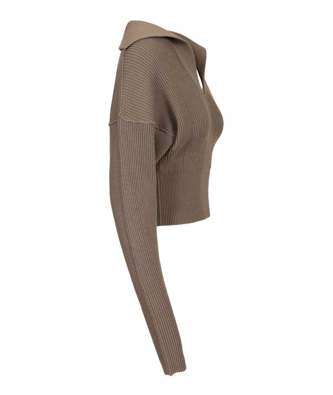 RICK OWENS Коричневый шерстяной джемпер / свитер, фото 3