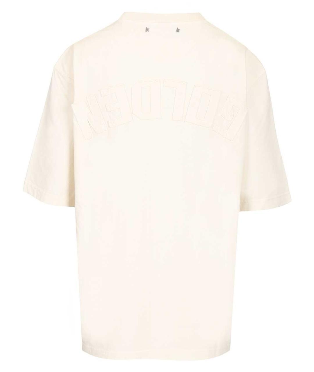 GOLDEN GOOSE DELUXE BRAND Белая хлопковая футболка, фото 2