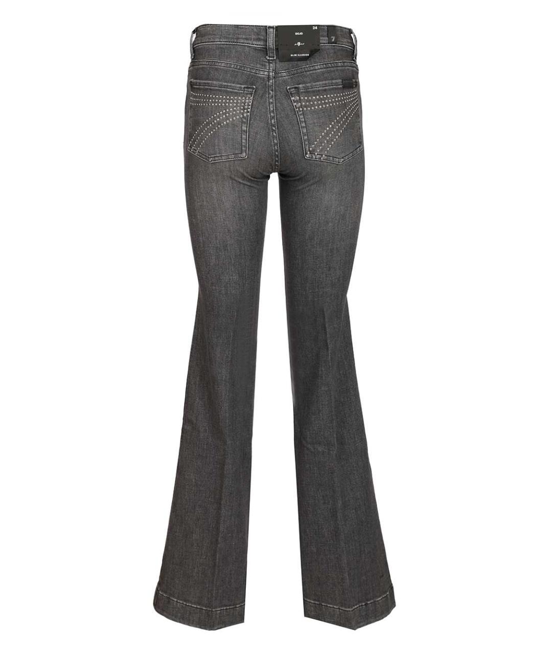 7 FOR ALL MANKIND Серые хлопковые джинсы клеш, фото 2
