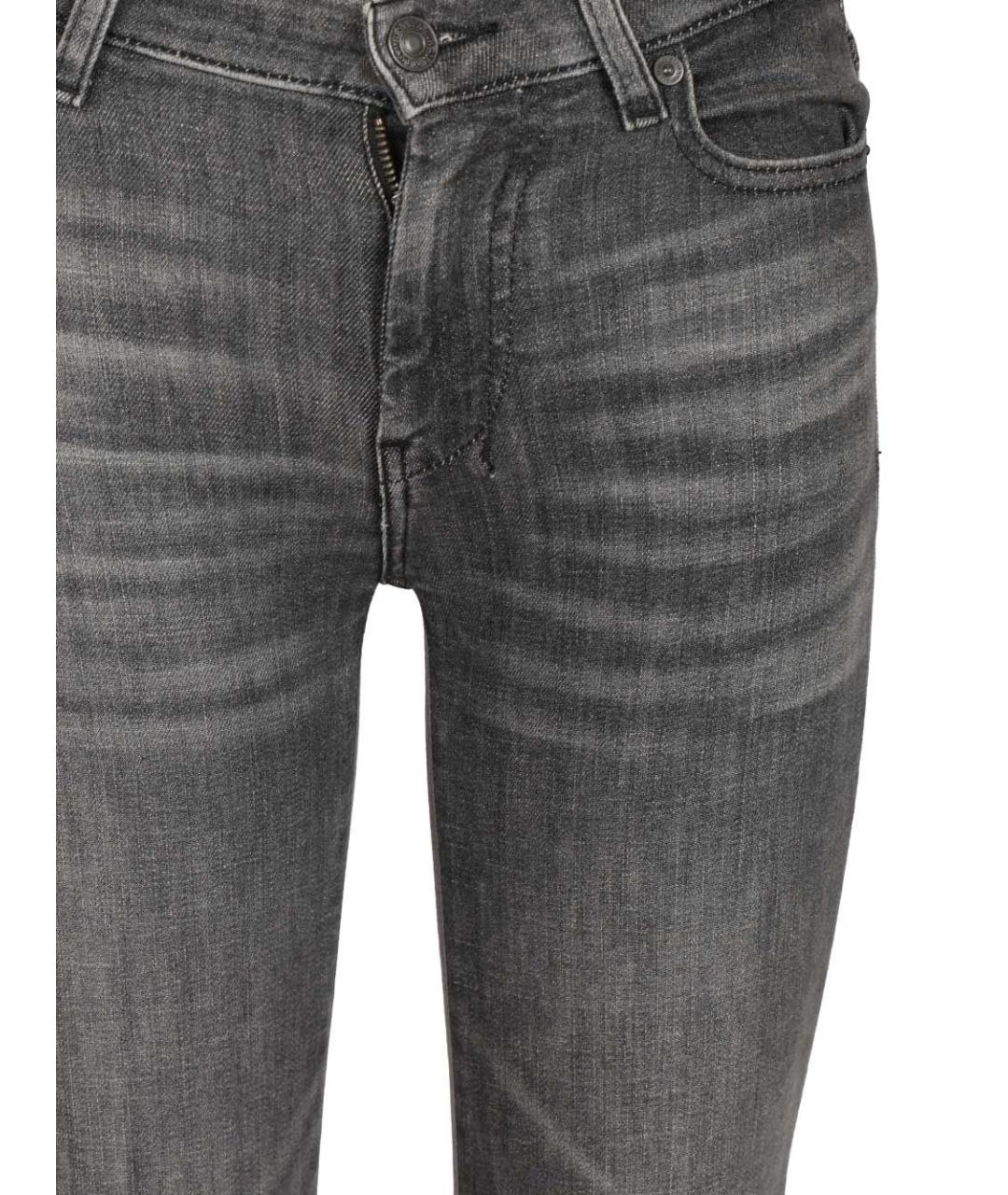 7 FOR ALL MANKIND Серые хлопковые джинсы клеш, фото 4