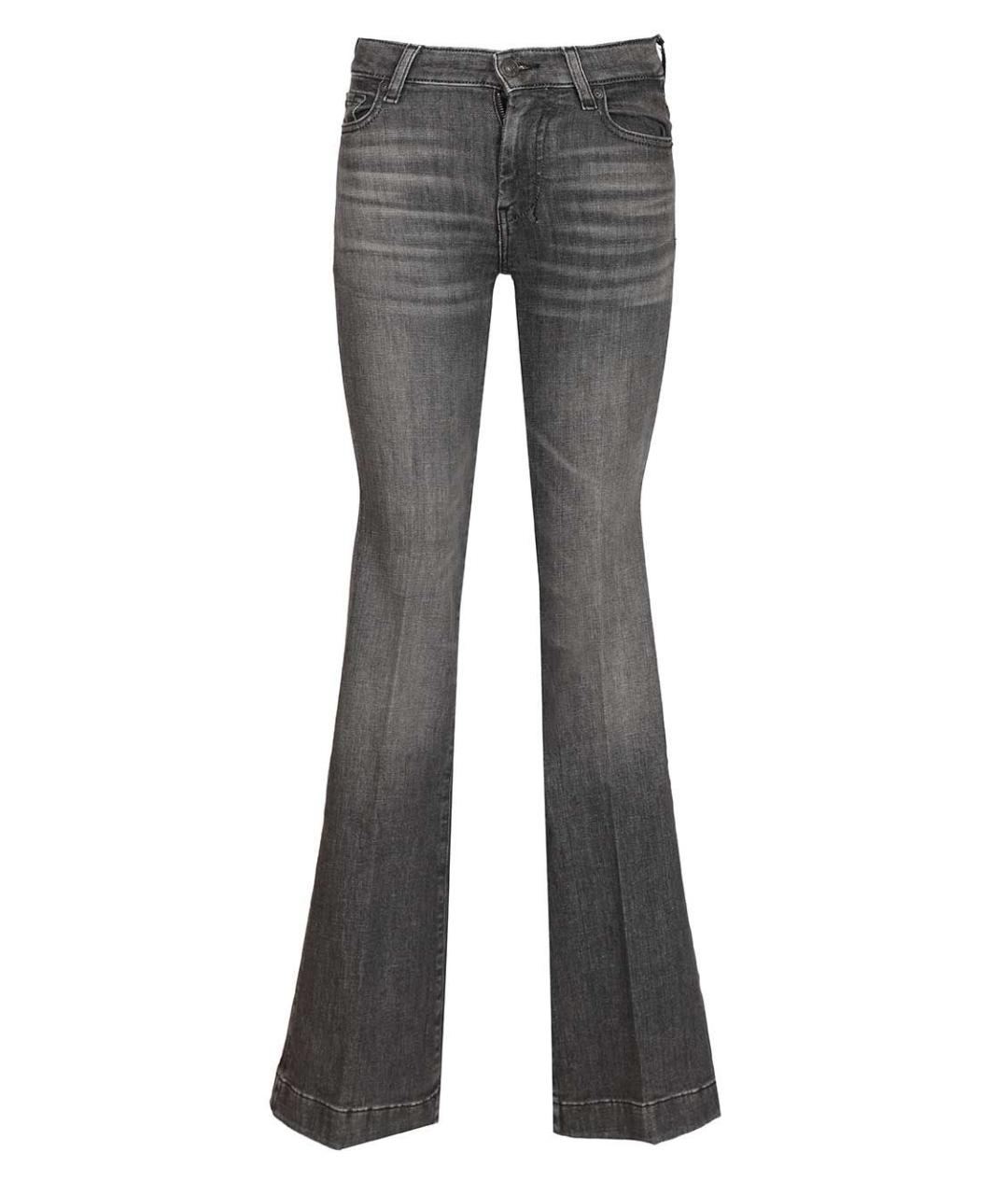 7 FOR ALL MANKIND Серые хлопковые джинсы клеш, фото 1