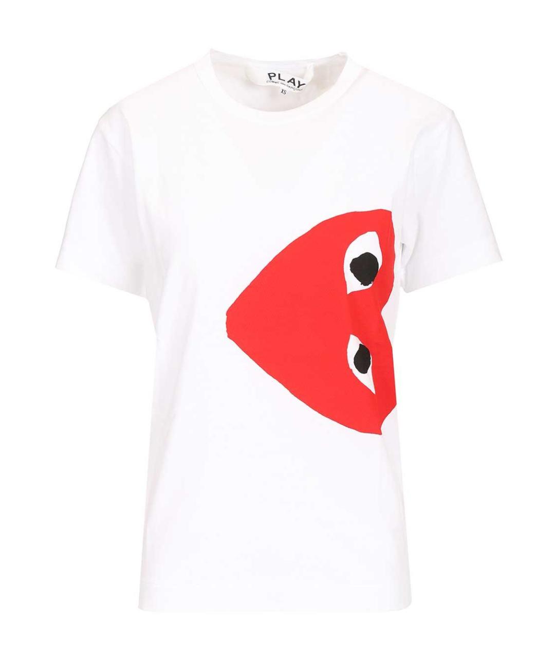 COMME DES GARÇONS PLAY Бежевая хлопковая футболка, фото 1