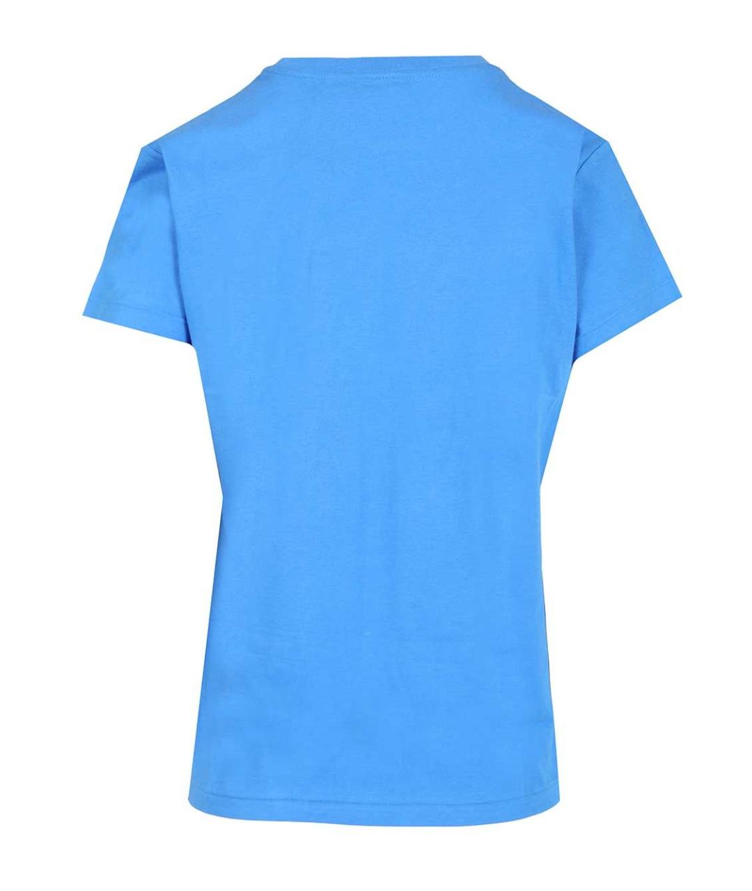 POLO RALPH LAUREN Голубая хлопковая футболка, фото 2