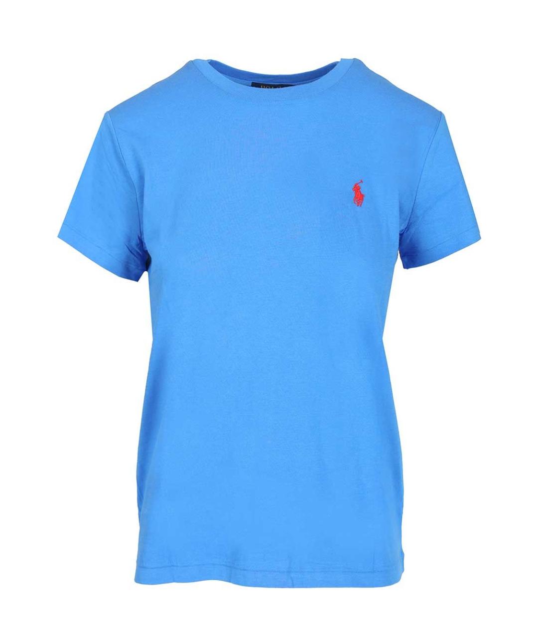 POLO RALPH LAUREN Голубая хлопковая футболка, фото 1