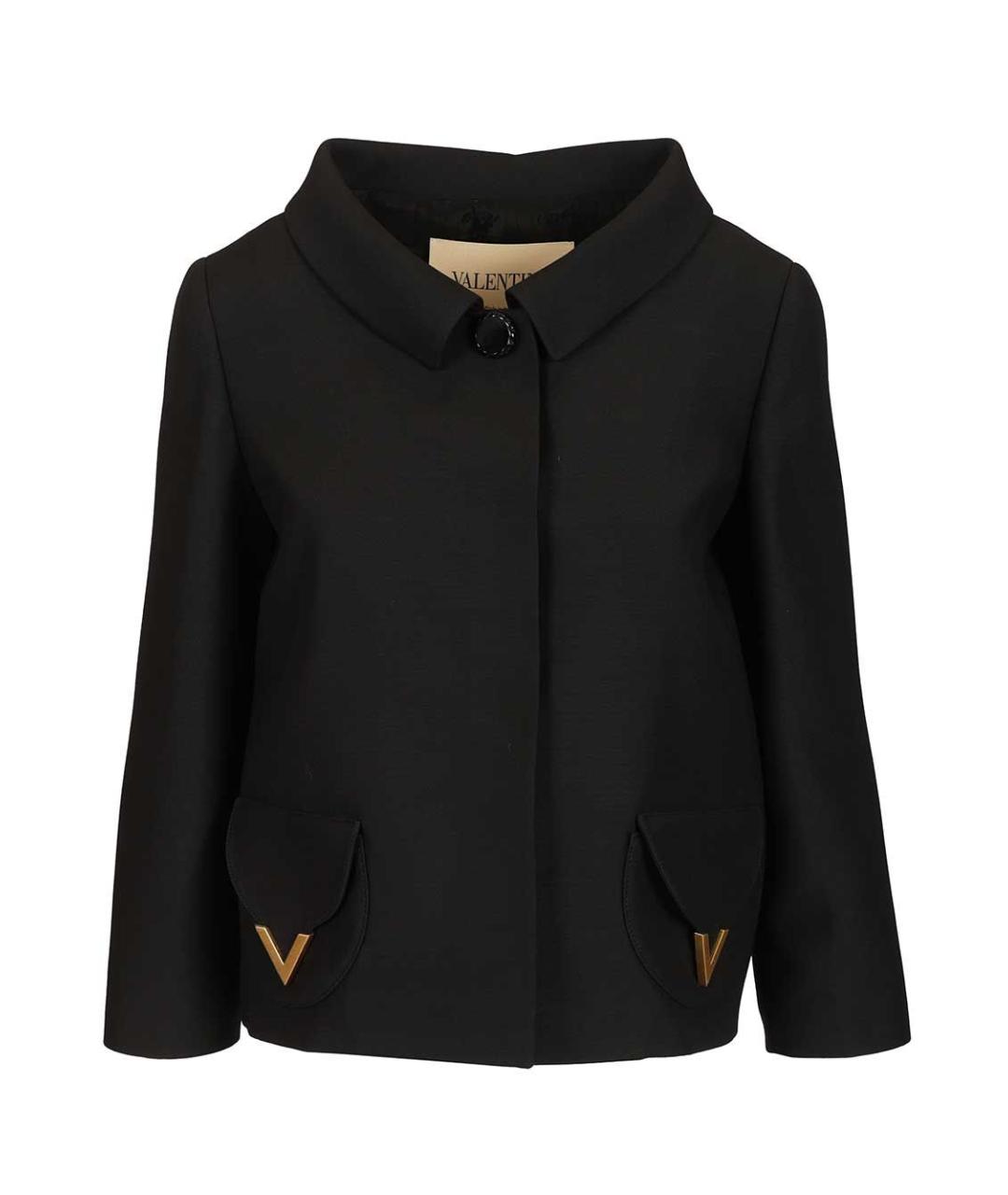 VALENTINO Черный шерстяной жакет/пиджак, фото 1