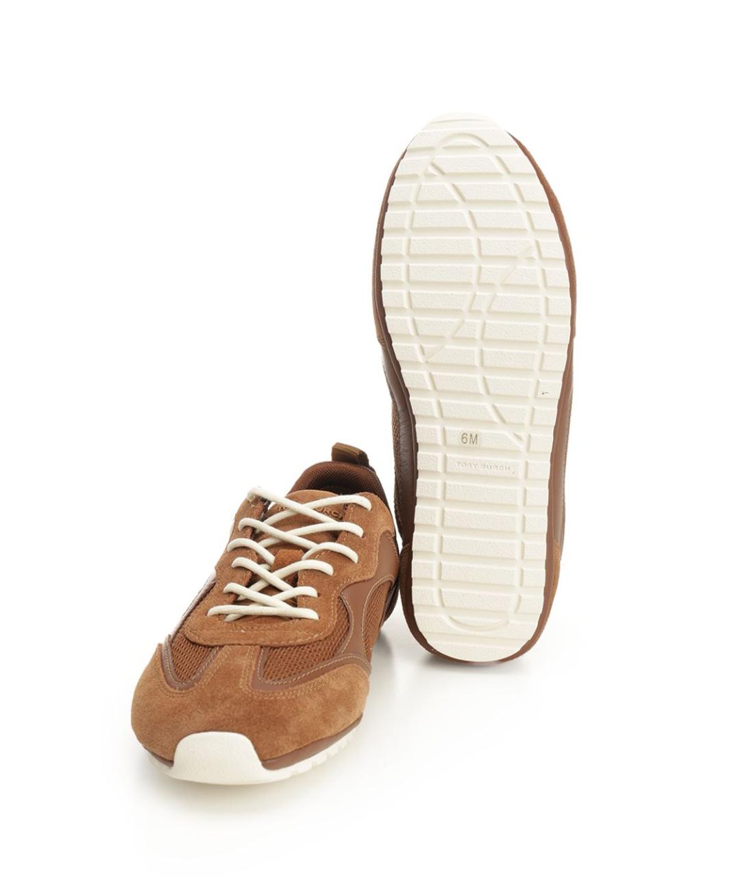 TORY BURCH Коричневые синтетические кроссовки, фото 5