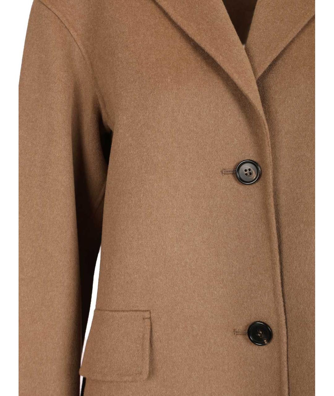 'S MAX MARA Коричневое шерстяное пальто, фото 4