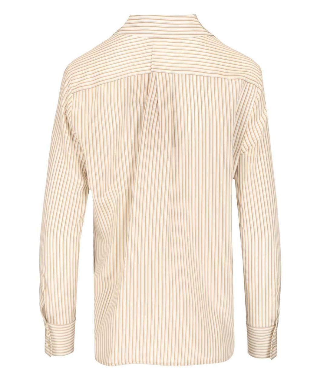 MAX MARA STUDIO Бежевая шелковая рубашка, фото 2