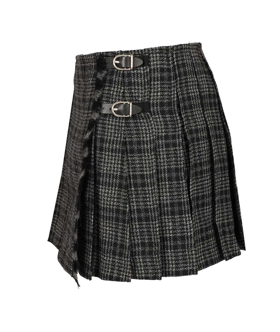 DURAZZI Серая шерстяная юбка мини, фото 2