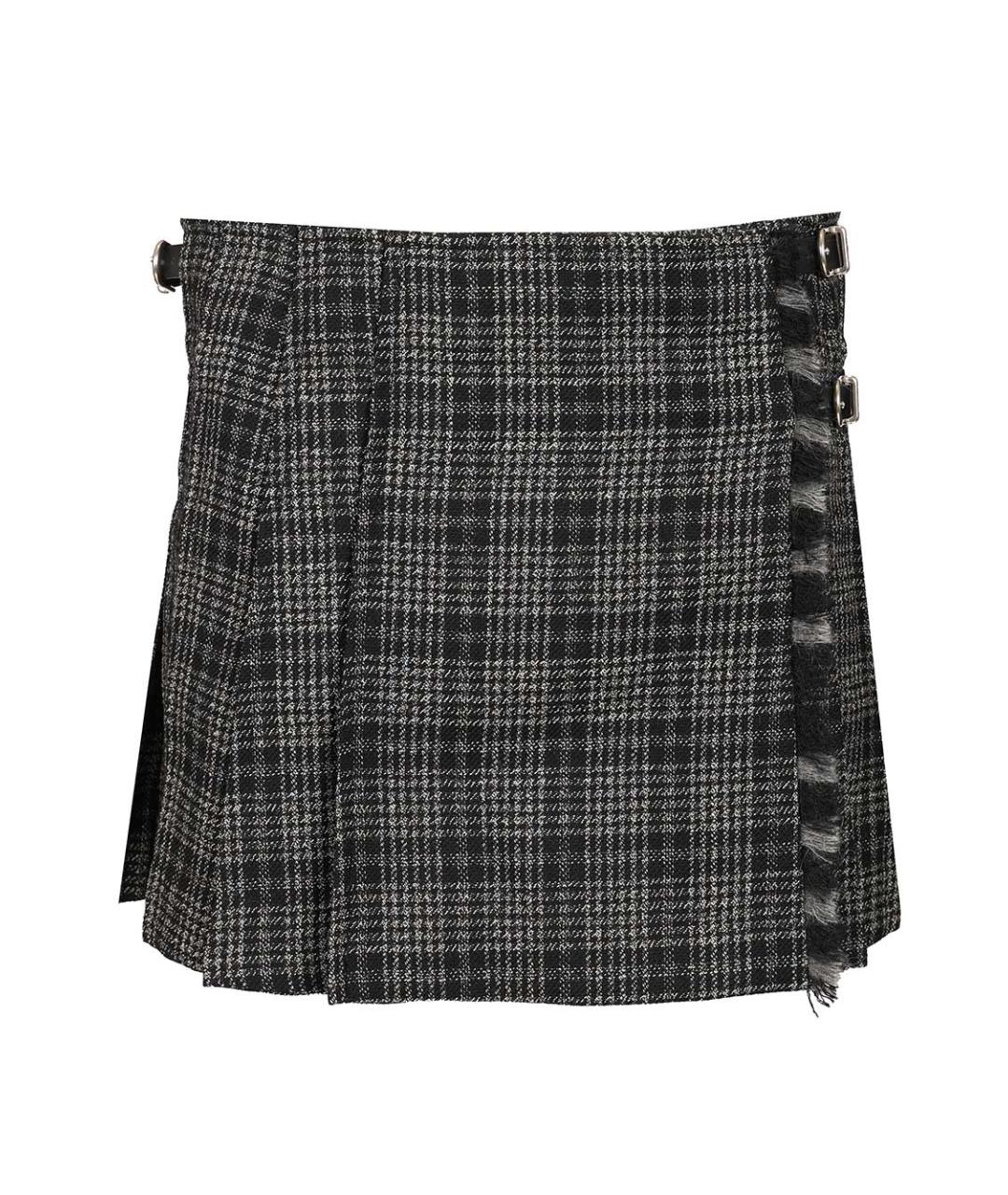 DURAZZI Серая шерстяная юбка мини, фото 1