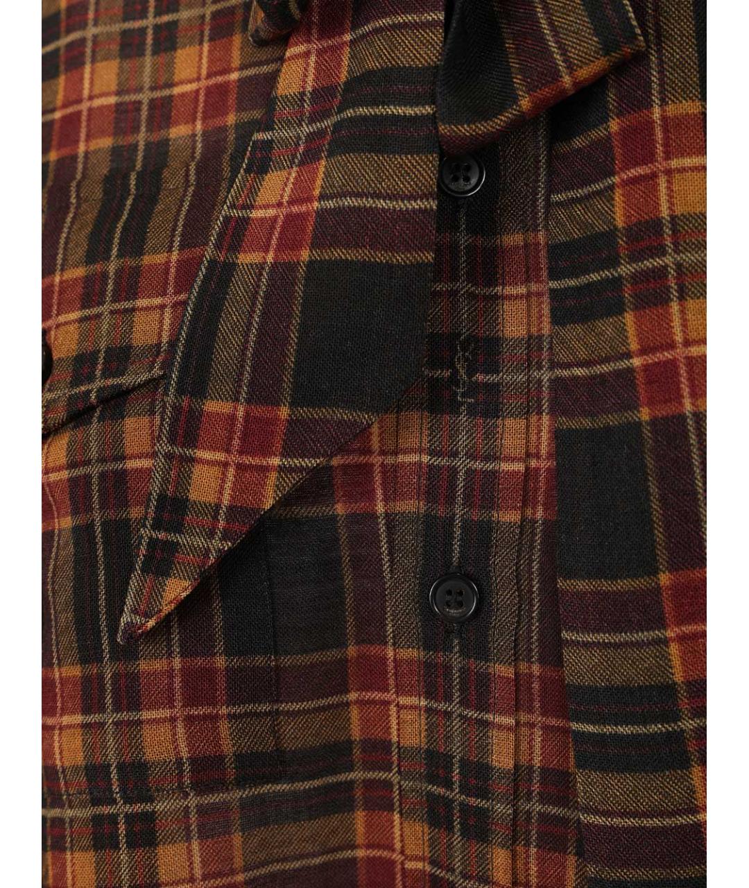 SAINT LAURENT Мульти шерстяная рубашка, фото 5