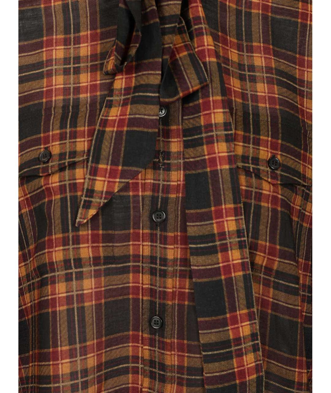 SAINT LAURENT Мульти шерстяная рубашка, фото 4