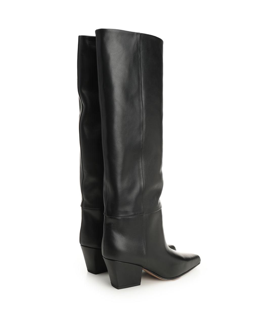 PARIS TEXAS Черные кожаные сапоги, фото 3