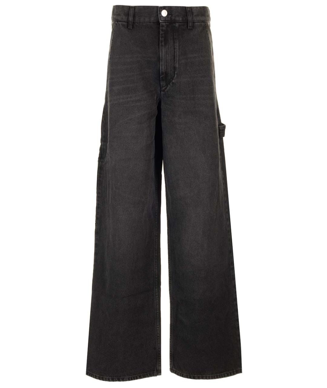 ISABEL MARANT ETOILE Черные хлопковые прямые джинсы, фото 1