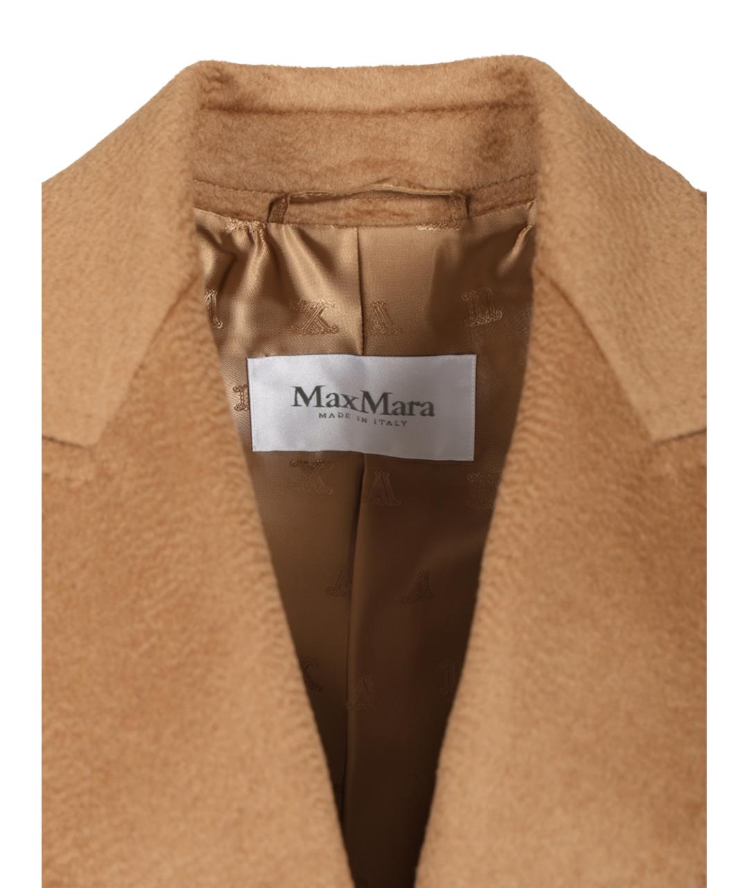 MAX MARA Бежевое шерстяное пальто, фото 4