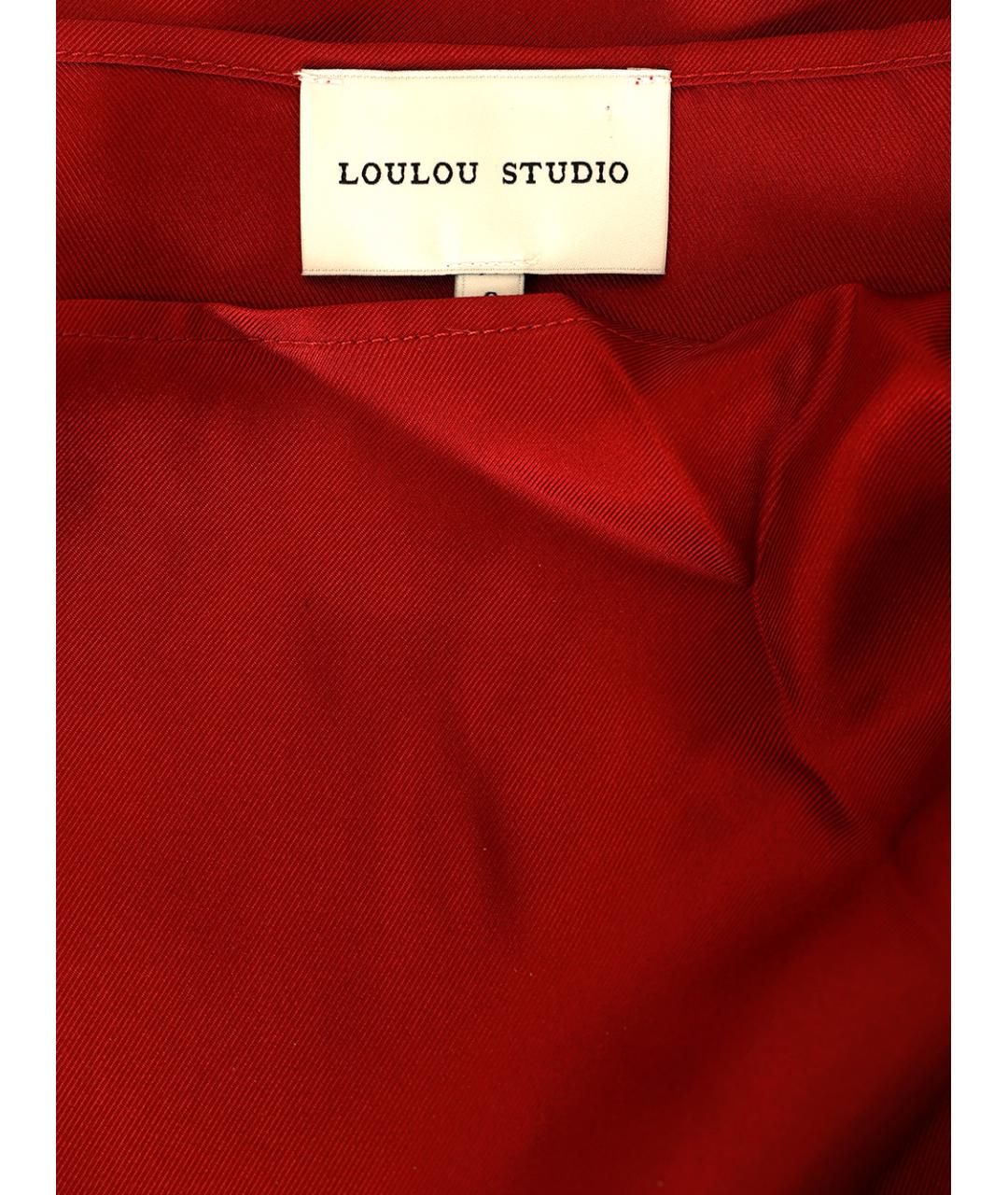 LOULOU STUDIO Красное шелковое повседневное платье, фото 4