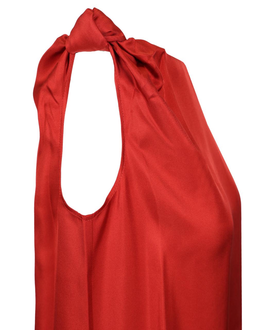 LOULOU STUDIO Красное шелковое повседневное платье, фото 3