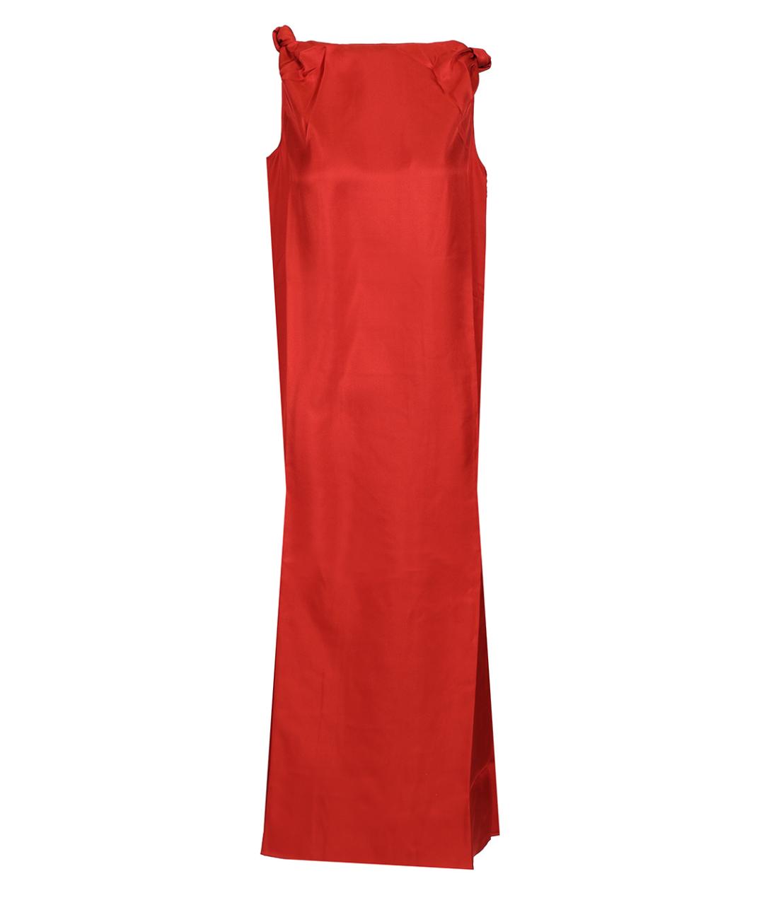 LOULOU STUDIO Красное шелковое повседневное платье, фото 1