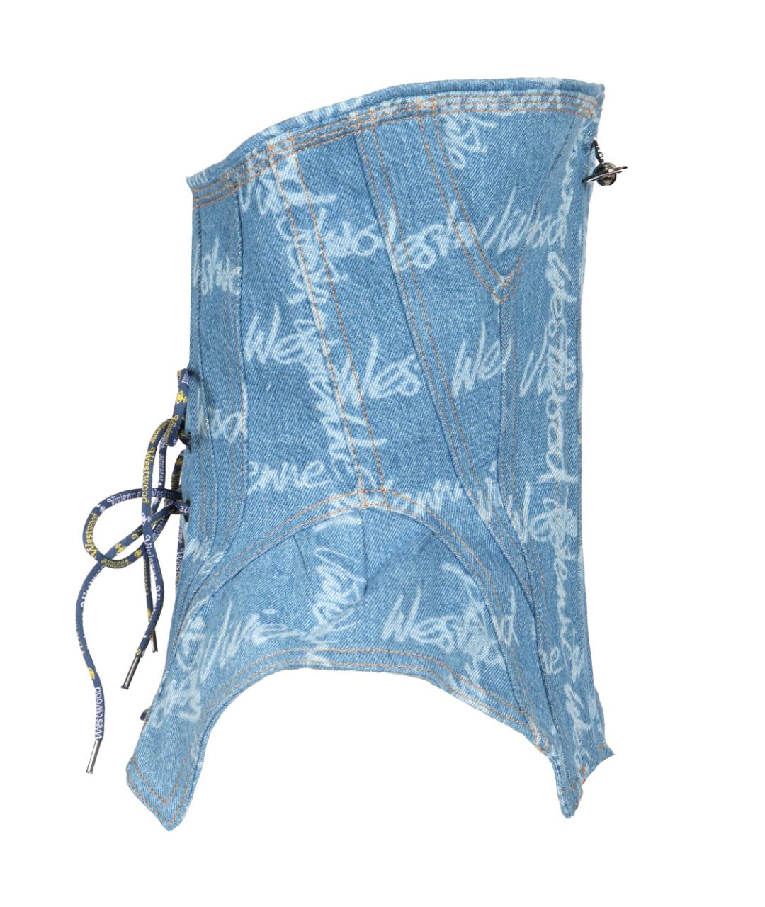 VIVIENNE WESTWOOD Голубой хлопковый корсет, фото 3