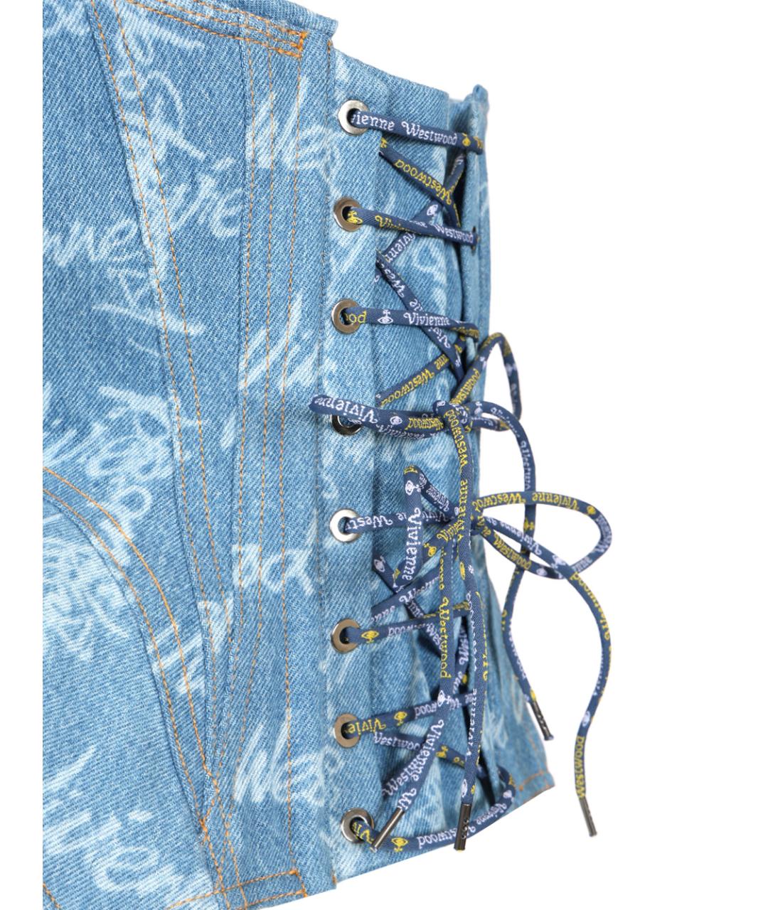 VIVIENNE WESTWOOD Голубой хлопковый корсет, фото 5