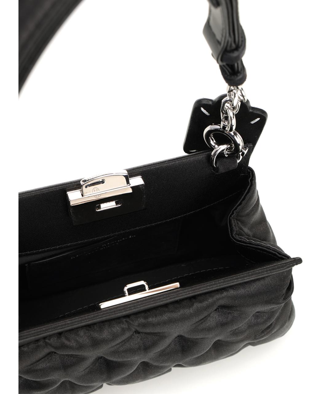MAISON MARGIELA Черная тканевая сумка на плечо, фото 4