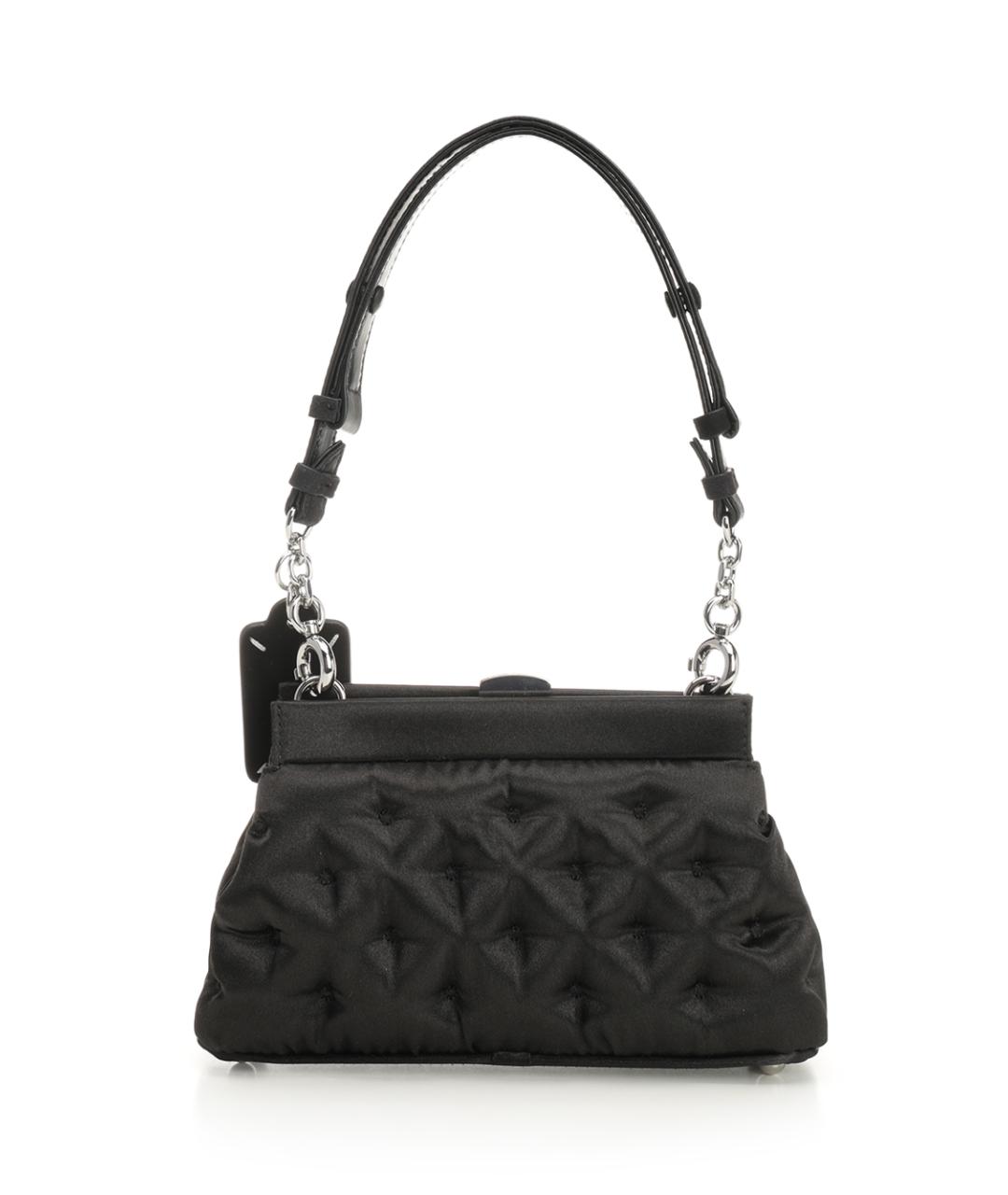 MAISON MARGIELA Черная тканевая сумка на плечо, фото 3