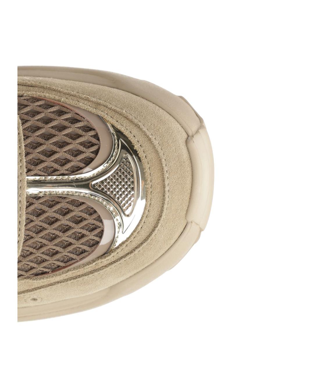 ROGER VIVIER Бежевые текстильные кроссовки, фото 4