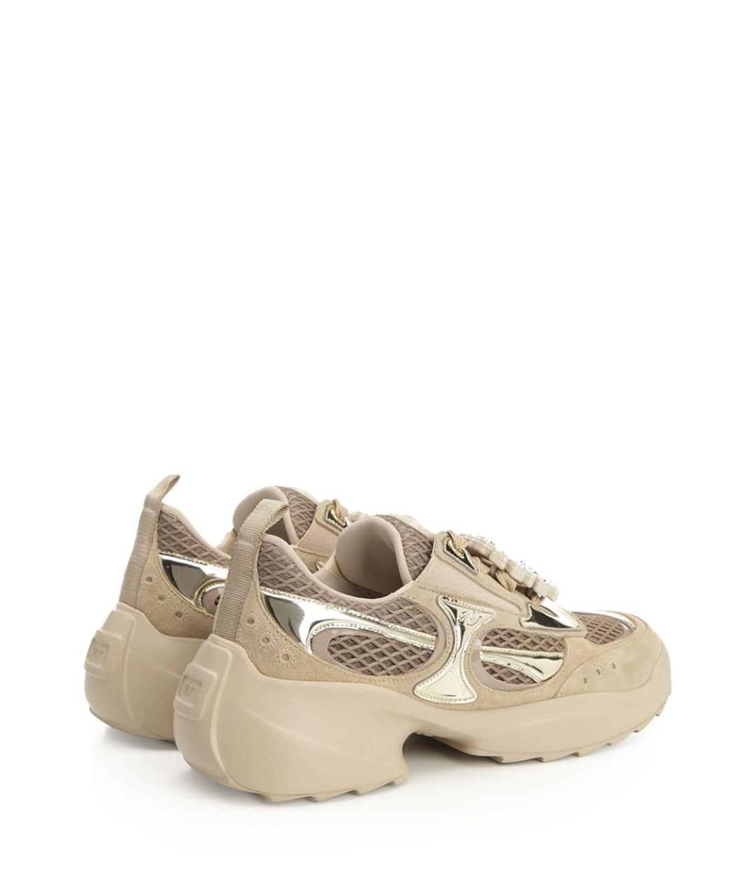 ROGER VIVIER Бежевые текстильные кроссовки, фото 3
