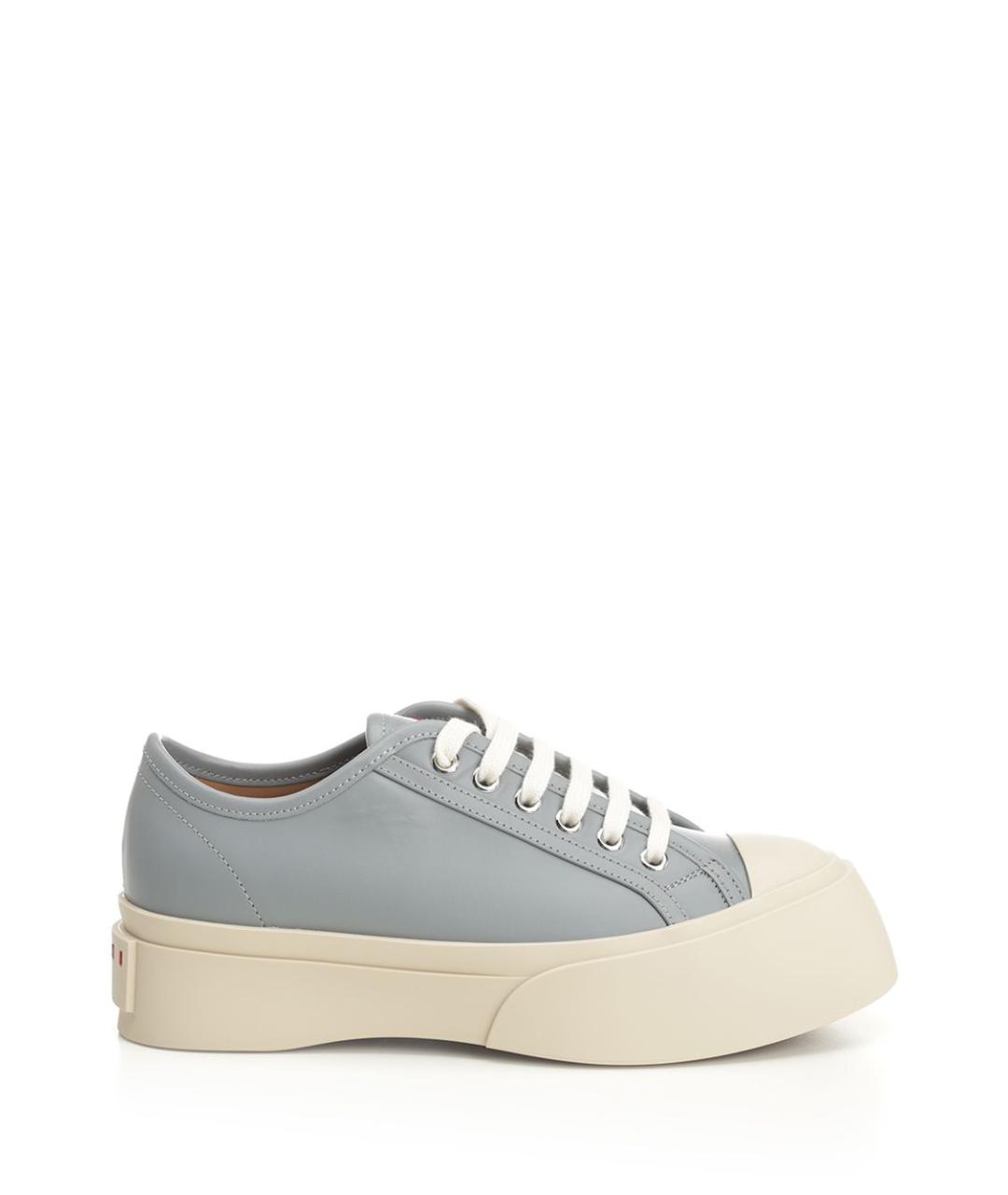 MARNI Голубые кожаные кроссовки, фото 1