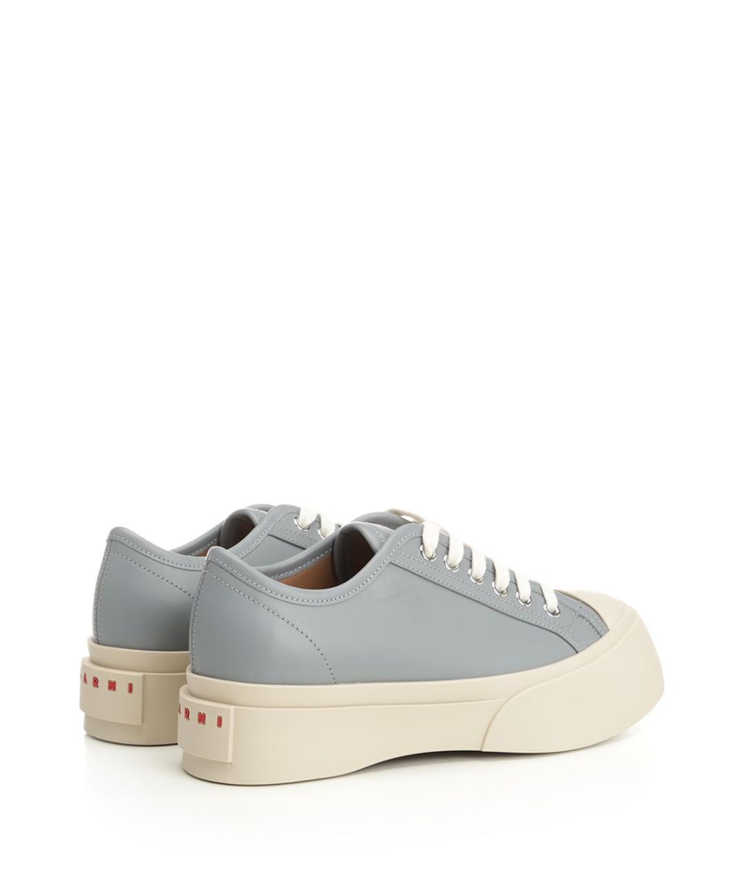 MARNI Голубые кожаные кроссовки, фото 3