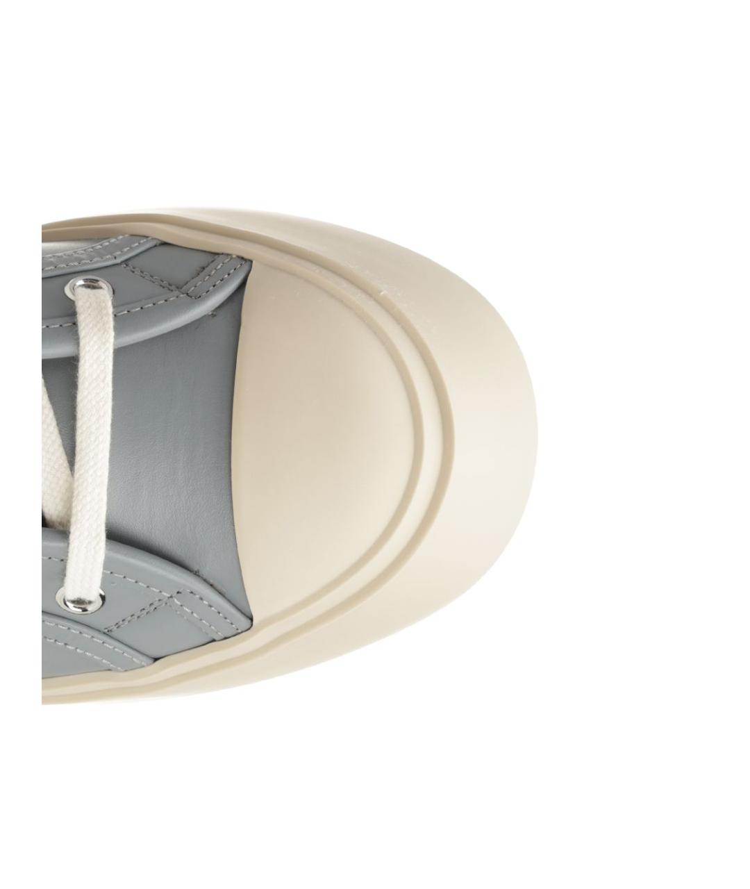 MARNI Голубые кожаные кроссовки, фото 4