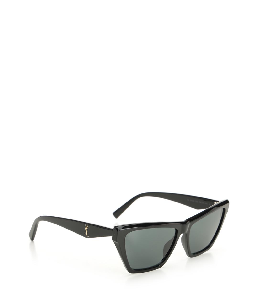 SAINT LAURENT Черные пластиковые солнцезащитные очки, фото 1