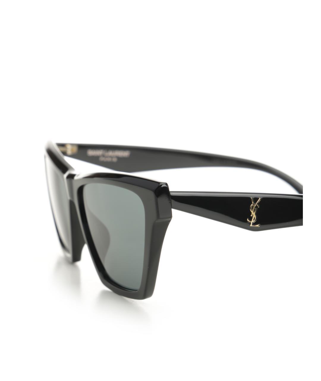 SAINT LAURENT Черные пластиковые солнцезащитные очки, фото 3