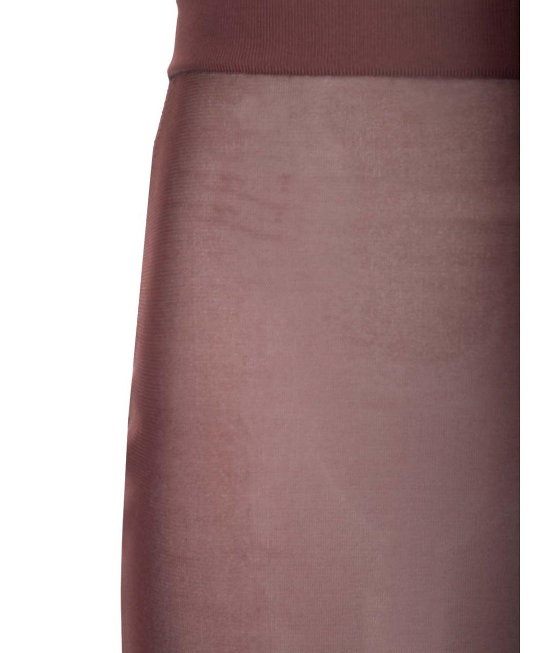 SAINT LAURENT Бордовая вискозная юбка миди, фото 4